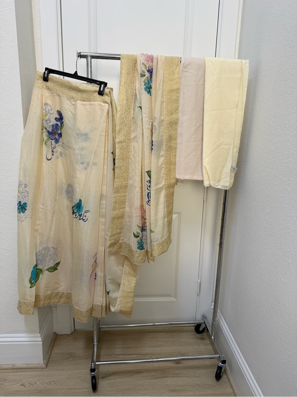Manto pre pleated sari with unstitched blouse and petticoat